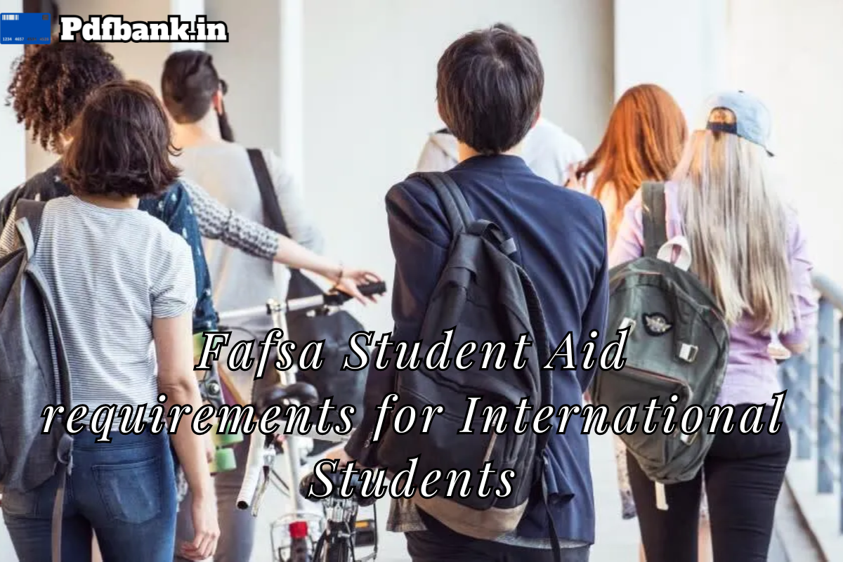 Fafsa Student Aid requirements for International Students